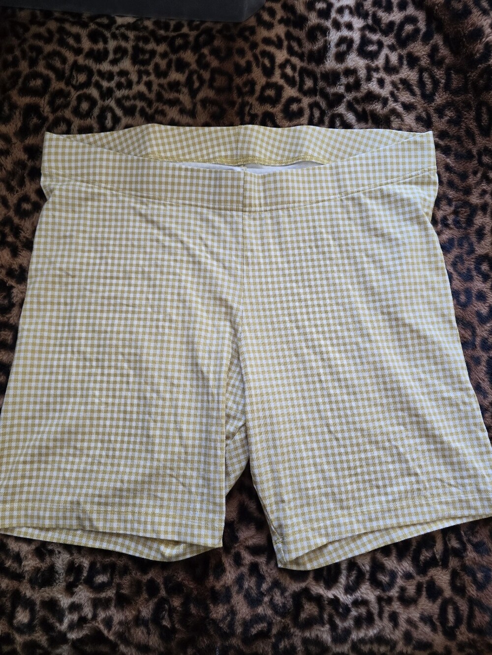 Old Navy Womens Yellow Gingham Bike Shorts XXL